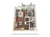 Oaks Landings_3D_1 Bedroo Floor Pan